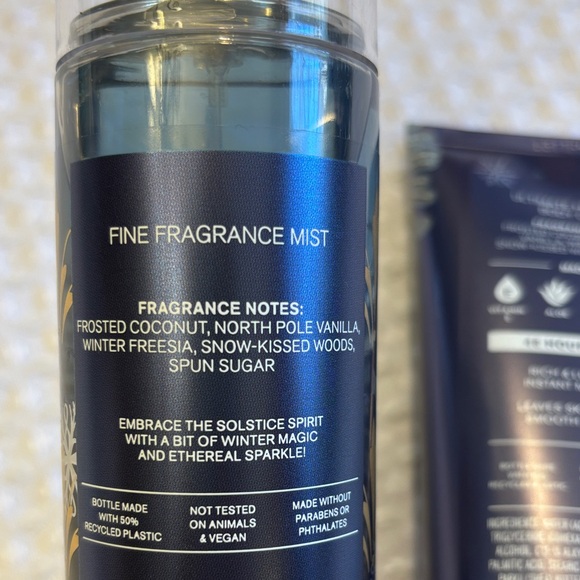 NEW Set! Bath & Body Works Frosted Coconut Snowball Fragrance Mist & Body Cream - Picture 6 of 8